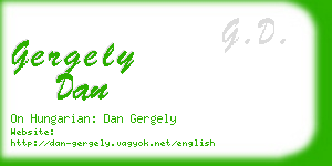 gergely dan business card